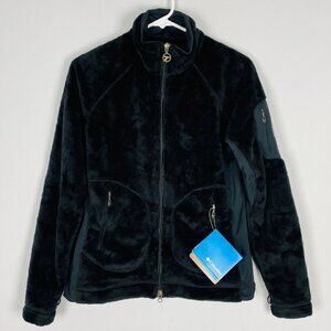 NWT Columbia Titanium Fleece Jacket Sz M Black Outdoor Cozy Crunchy Granola